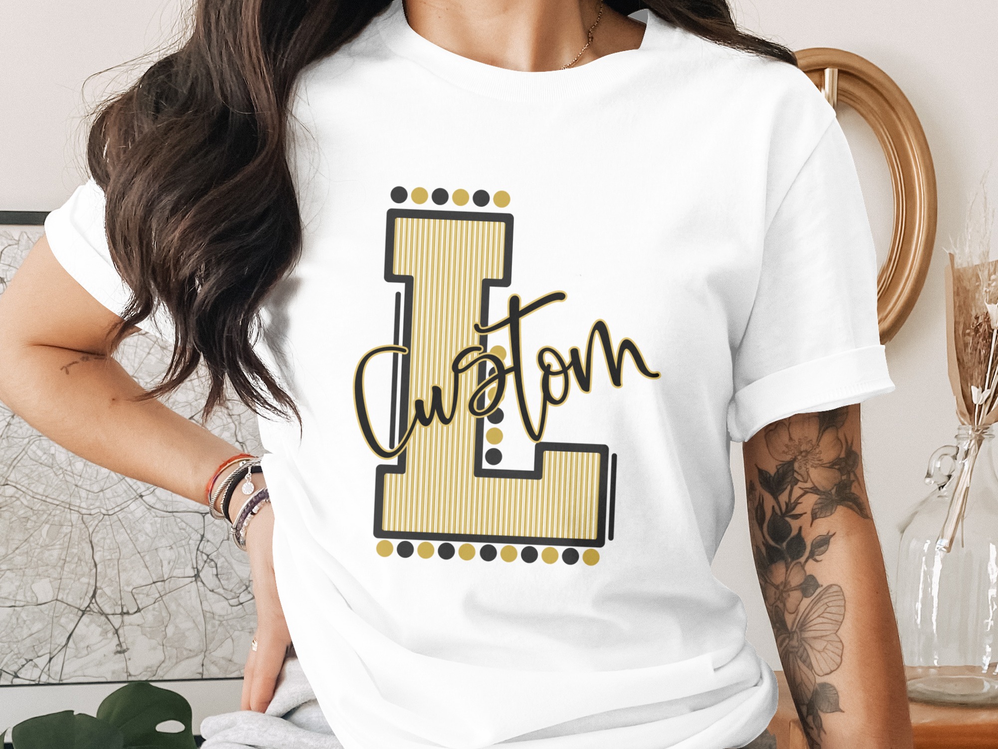 Custom Initial Letter and Name Seersucker Varsity Alphabet Sublimation PNG Download, Seersucker Letter, High School Mascot