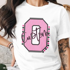 Custom Initial Letter and Name Seersucker Varsity Alphabet Sublimation PNG Download, Seersucker Letter, High School Mascot
