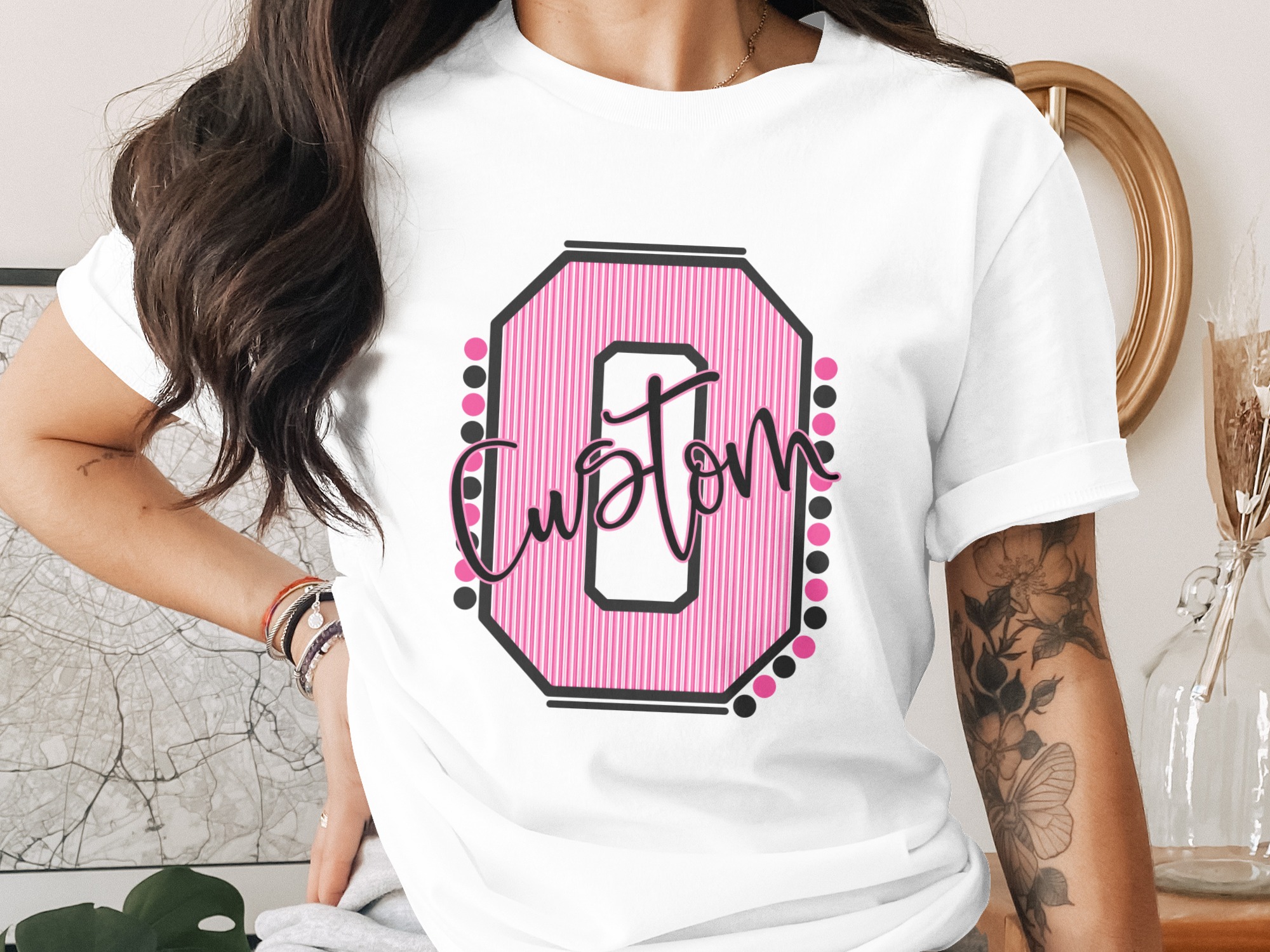 Custom Initial Letter and Name Seersucker Varsity Alphabet Sublimation PNG Download, Seersucker Letter, High School Mascot