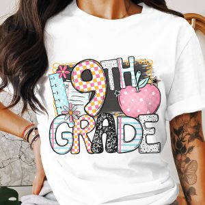 9th Grade T-Shirt, Colorful School Tee, Ninth Grade Student Shirt, Back to School T-Shirt, Teacher Gift, Graduation Shirt, 9th Grade Design