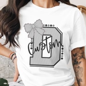 Digital, Custom Initial Mascot Sublimation PNG Download, Mascot Initial, Mascot With Bow, Digital Download, Tshirt Design, PNG File