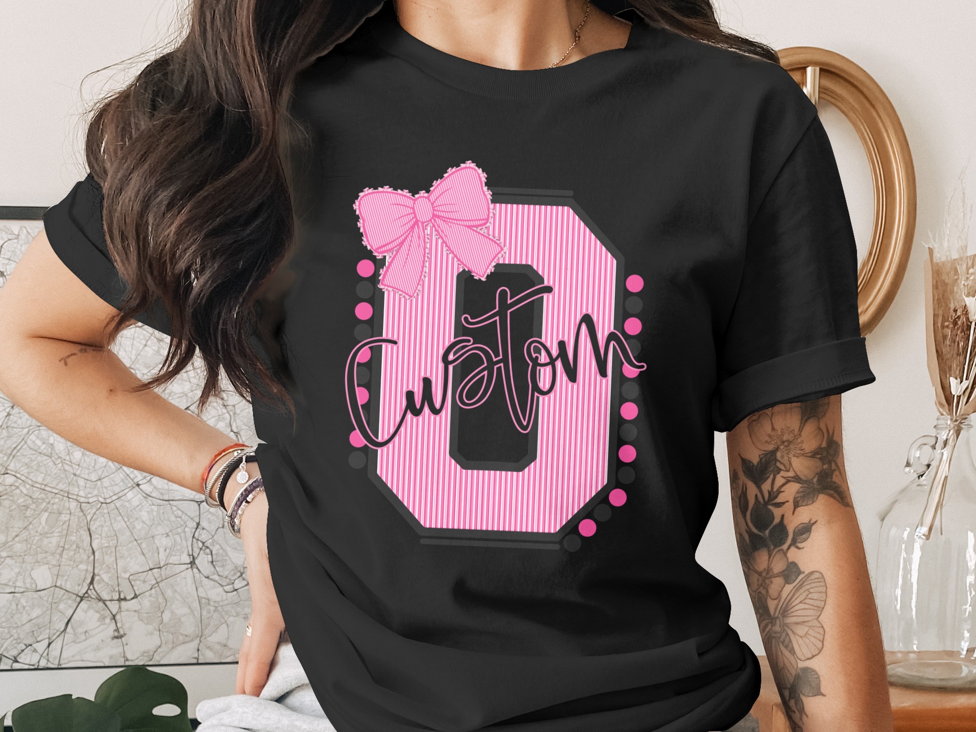 Digital, Custom Initial Mascot Sublimation PNG Download, Pink Mascot Initial PNG, Mascot Letters, Sport Team Mascot Design, PNG File - Image 2