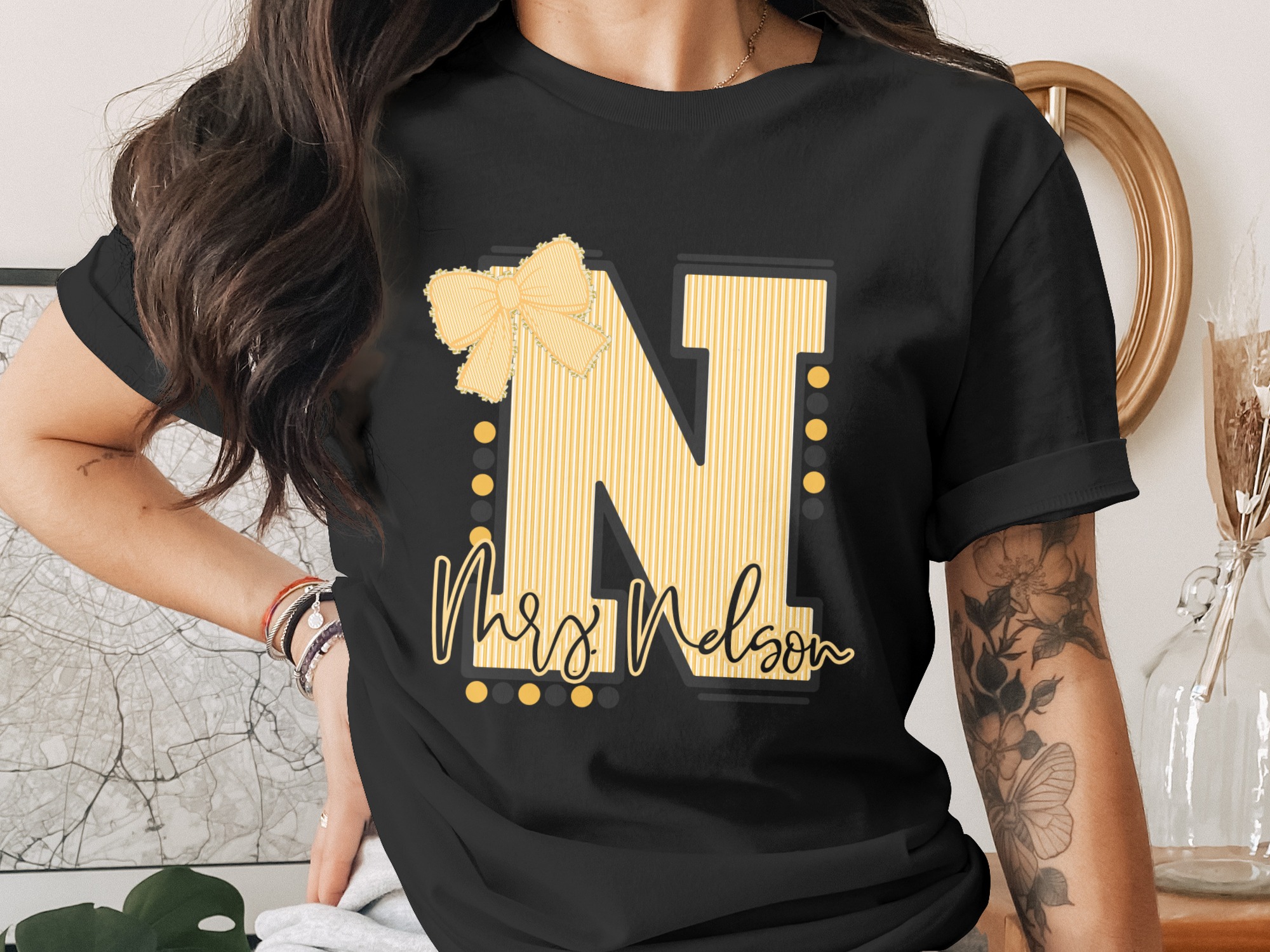 Digital Custom Initial Mascot Sublimation PNG Download, Teachers Initial Mascot, Personalize Initial Mascot PNG, Letter Mascot Design - Image 2