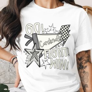 Cardinals Go Fight Win T-Shirt, Sports Fan Tee, Game Day Shirt, Football, Baseball, College, School Spirit Shirt, Team Pride Apparel
