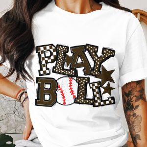 Play Ball T-Shirt, Baseball Tee, Game Day Shirt, Sports Fan Apparel, Trendy TShirt, Gift for Baseball Lover