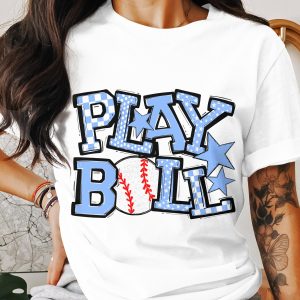 Play Ball T-Shirt, Baseball Lover Tee, Sports Fan Apparel, Cute Baseball Graphic Tee, Trendy T-Shirt for Baseball Season