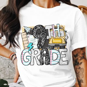 9th Grade T-Shirt, School Bus Shirt, Back to School Tee, Ninth Grade Shirt, Teacher Gift, First Day of School Shirt, Ninth Grader Top
