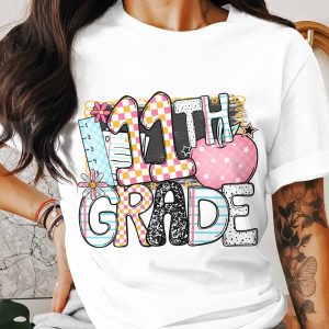 11th Grade T Shirt, Eleventh Grade Shirt, Back To School T-Shirt, School T-Shirt, Education Shirt, Colorful Grade School Tee