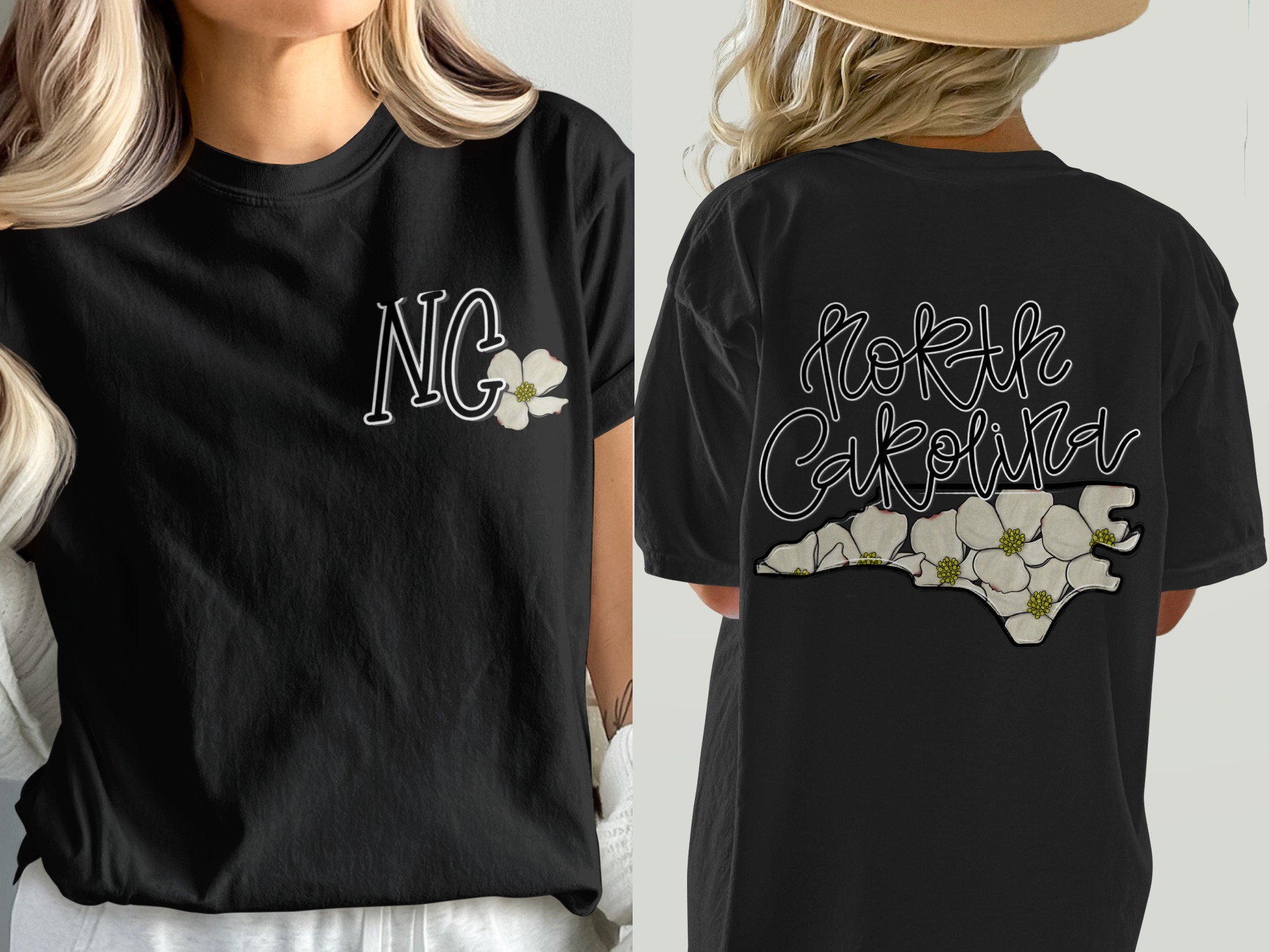 North Carolina Dogwood T-Shirt, NC State Flower Tee, Floral North Carolina Shirt, Southern Pride Top, Vacation Gift, Carolina Apparel - Image 8