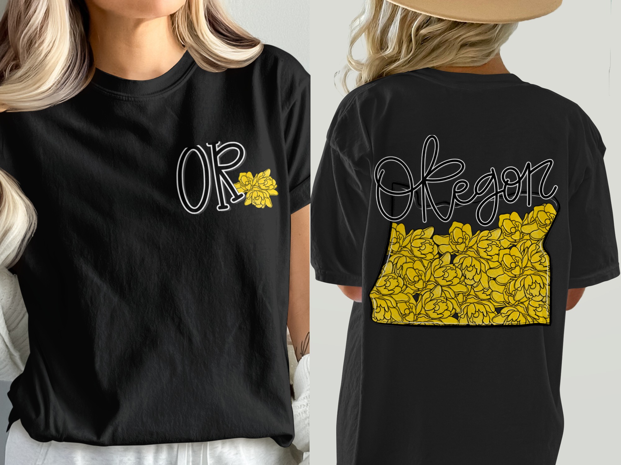 Oregon Flowers T-Shirt, Floral State Tee, Oregon Gift, Trendy Oregon Shirt, Travel Shirt, Vacation Tee, Oregon Souvenir, Pacific Northwest - Image 8