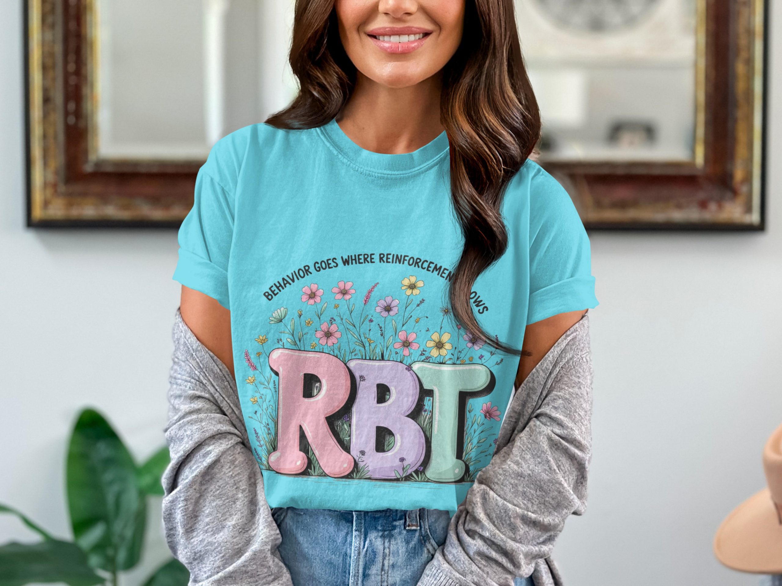 RBT T-Shirt, Behavior Goes Where Reinforcement Flows Shirt, Therapist Tee, Psychology Shirt, Teacher Shirt, Special Education TShirt - Image 2