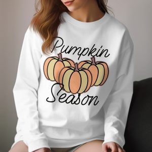 Pumpkin Season Long Sleeve T-Shirt, Fall Apparel, Autumn Vibes, Thanksgiving Shirt, Harvest, Trendy Shirt, Seasonal Fashion, Gift Idea