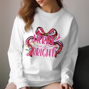 Merry and Bright Long Sleeve T-Shirt, Christmas Lights Shirt, Holiday Gift, Winter Apparel, Festive Top, Christmas Shirt