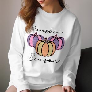 Pumpkin Season Long Sleeve T-Shirt, Fall Apparel, Autumn Shirt, Halloween Outfit, Thanksgiving Clothing, Holiday Gift, Cute Pumpkins