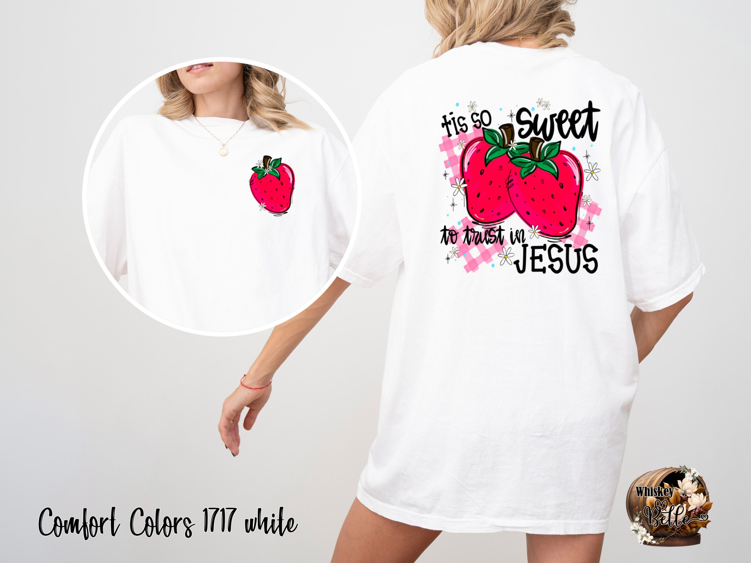Comfort Colors C1717 Strawberry Jesus T-Shirt, Tis So Sweet Shirt, Faith Based Tee, Christian Apparel, Trendy Graphic Shirt, Unisex Shirt