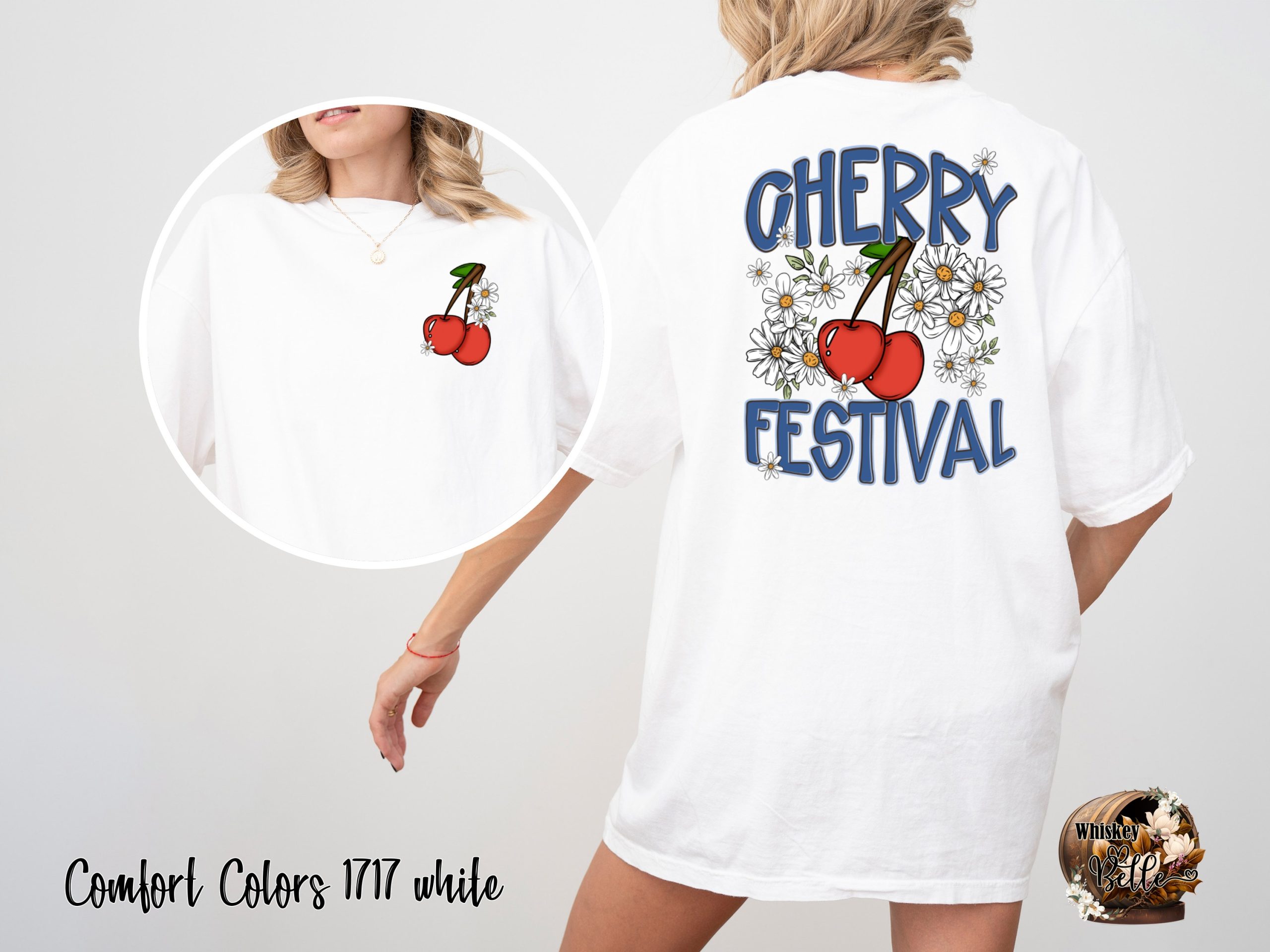 Comfort Colors 1717 Cherry Festival T-Shirt, Daisy Flowers Tee, Summer Shirt, Cute Fruit Shirt, Trendy Graphic Tee, Gift For Her, Unisex