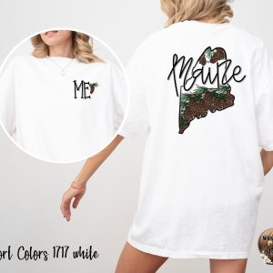 Comfort Colors C1717 Maine T-Shirt, Pine Cone Shirt, State Pride Tee, Vacation Souvenir, New England Gift, Nature Lover Present