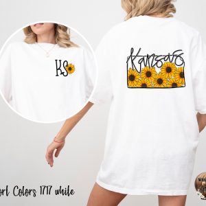 Comfort Colors C1717 Kansas Sunflower T-Shirt, State Pride Tee, Floral KS Shirt, Kansas Lover Gift, Sunflower Graphic Tee, Trendy Summer