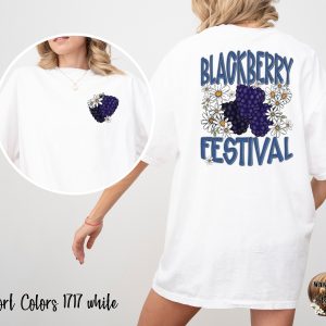Comfort Colors 1717 Blackberry Festival T-Shirt, Flower Graphic Tee, Summer Event Shirt, Fruit Lover Gift, Cute Unisex Top, Berry Picking