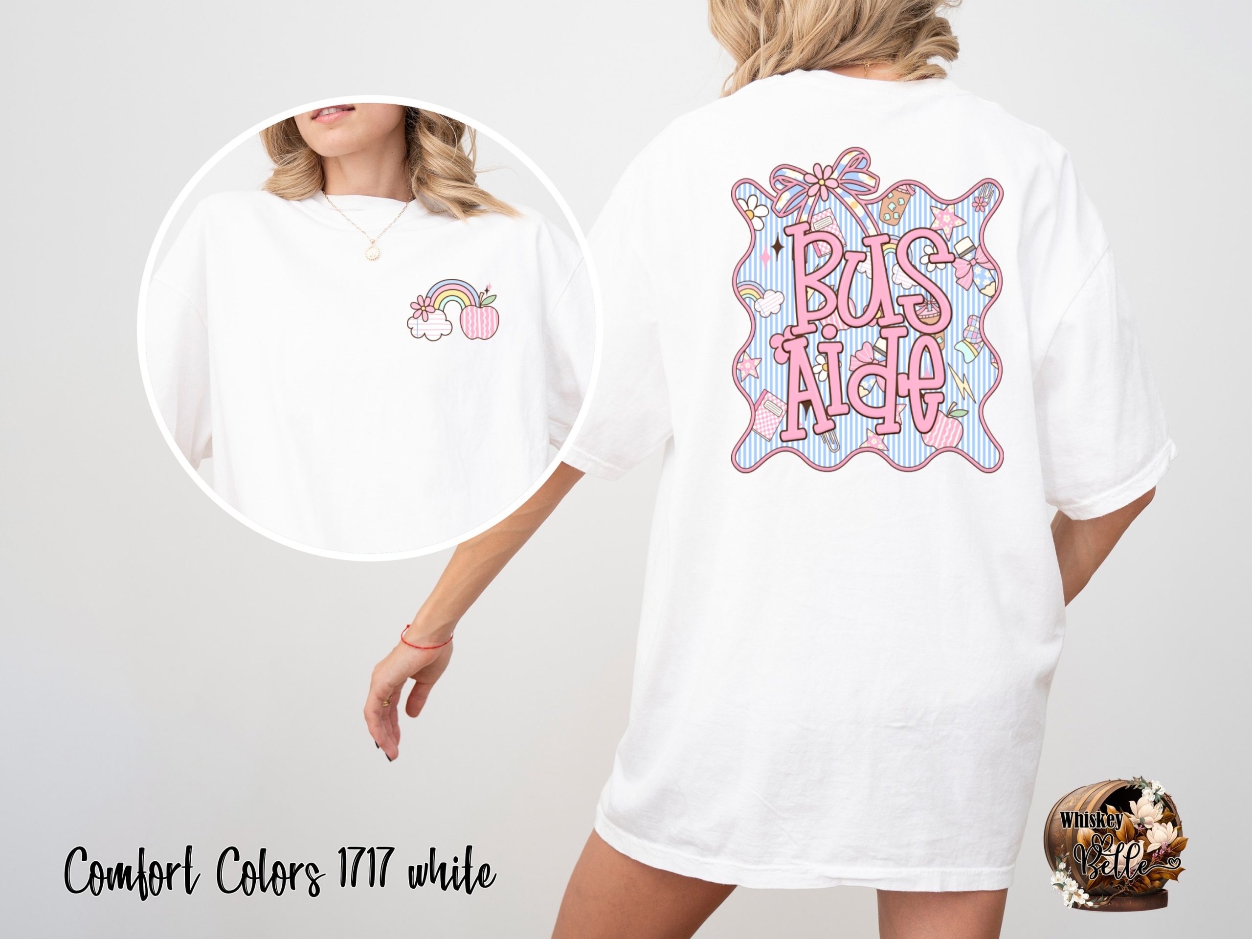 Comfort Colors Bus Aide T-Shirt, School Bus Assistant Appreciation, Back to School Tee, Pastel Cute Design, Teacher Gift Shirt - Image 2