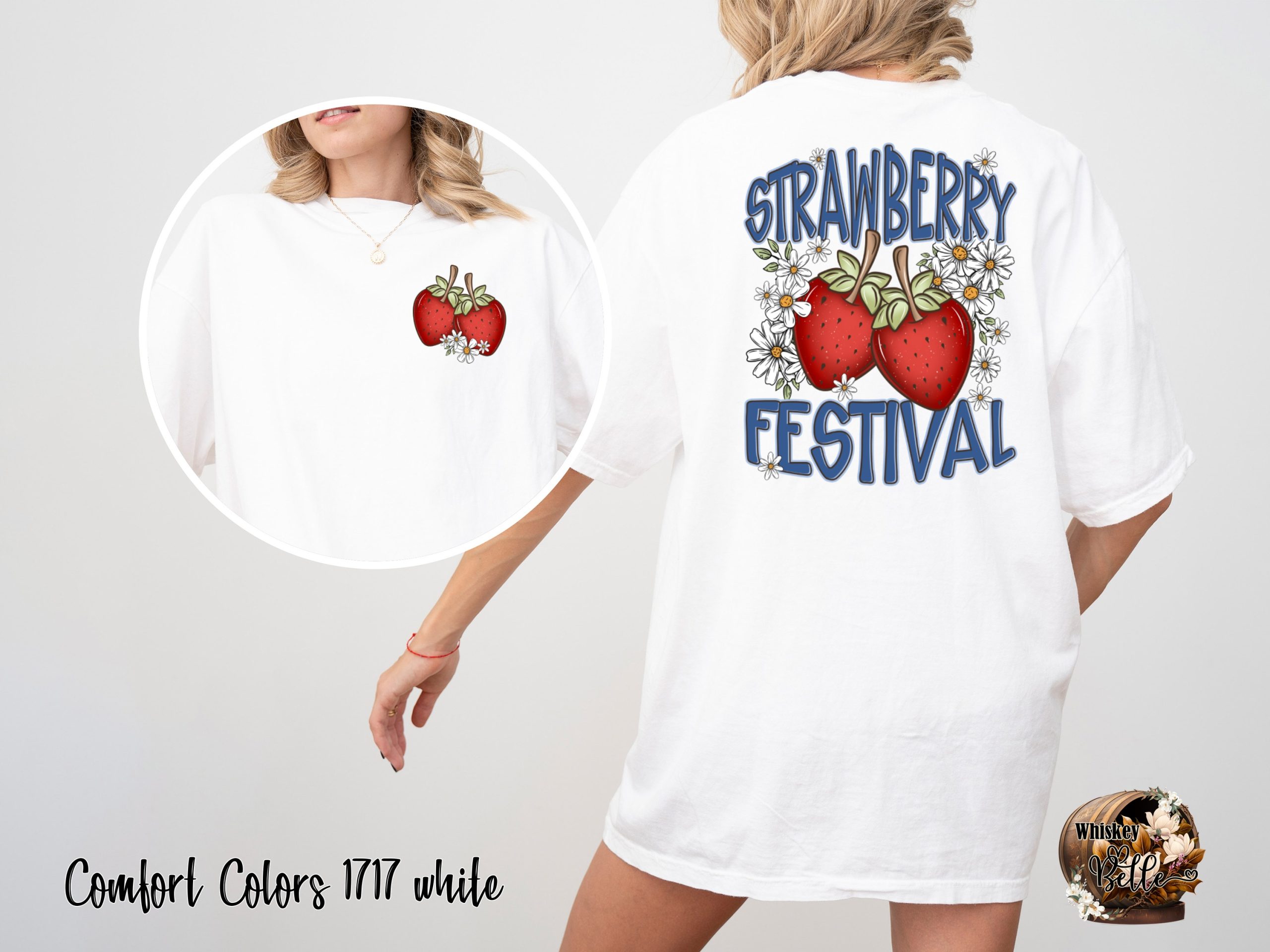 Comfort Colors 1717 Strawberry Festival T-Shirt, Daisy Flower Tee, Summer Fruit Shirt, Trendy Graphic Tee, Retro Shirt, Festival Shirt
