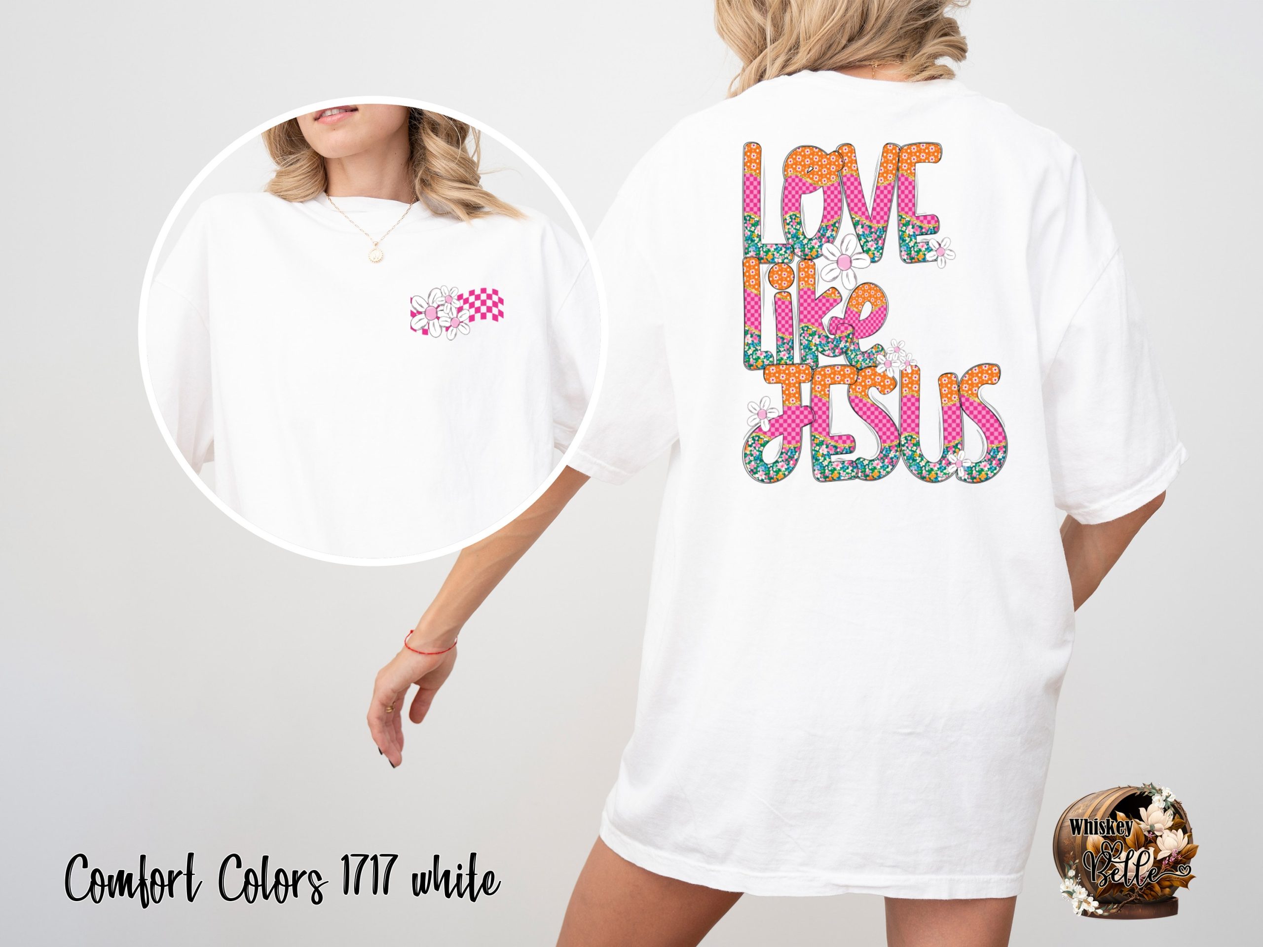 Comfort Colors C1717 Love Like Jesus T-Shirt, Floral Design, Christian Apparel, Religious Tee, Trendy Shirt, Cute Graphic Tee