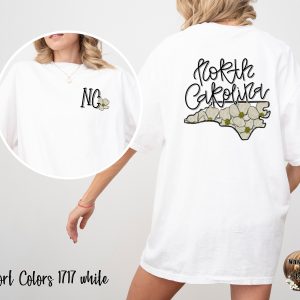 North Carolina Dogwood T-Shirt, NC State Flower Tee, Floral North Carolina Shirt, Southern Pride Top, Vacation Gift, Carolina Apparel