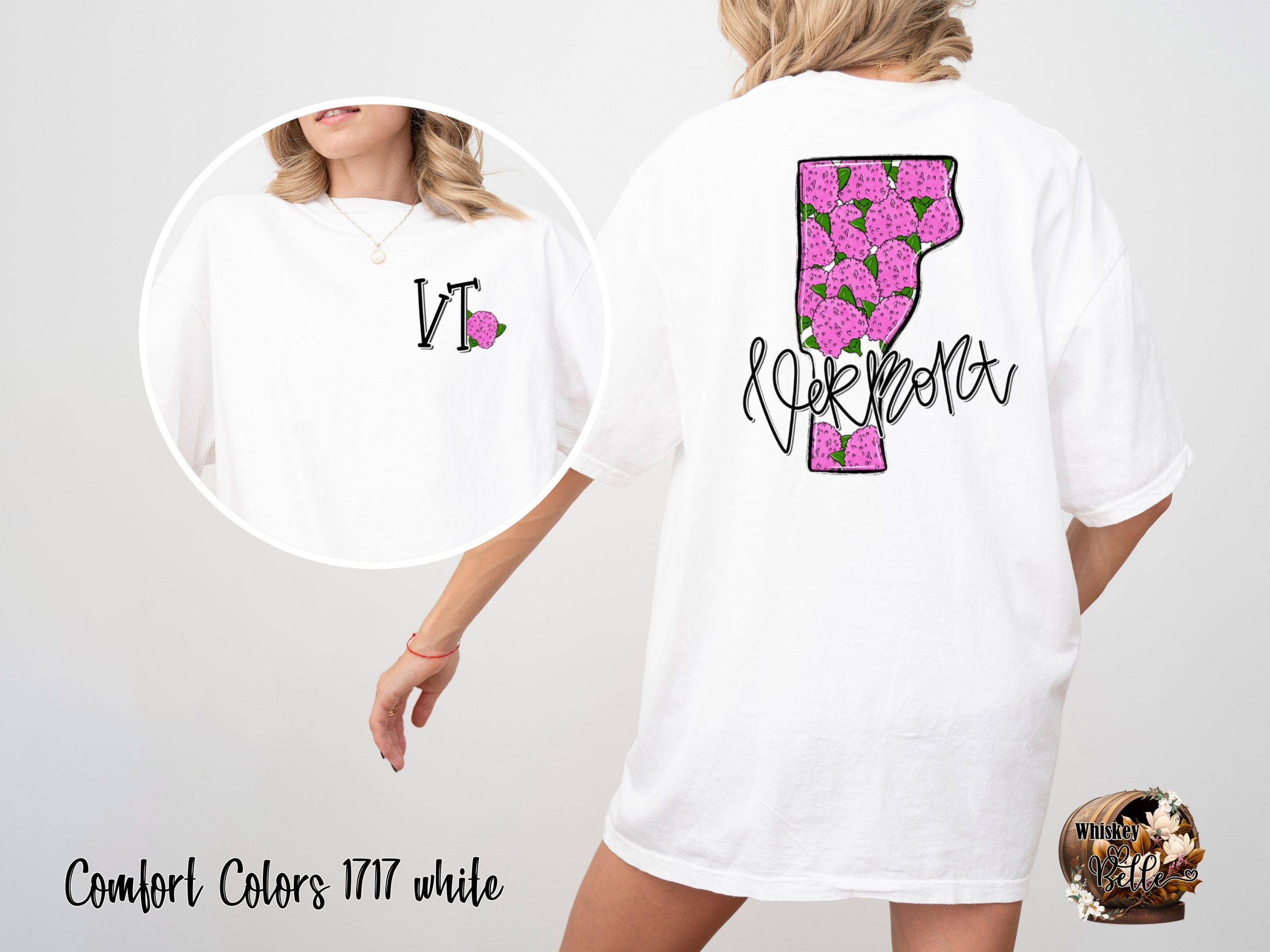 Vermont T Shirt, Flower VT Tee, State Pride Shirt, Floral Vermont Gift, Souvenir Tee, Vacation Shirt, Vermont Lover Top, Unisex T-Shirt