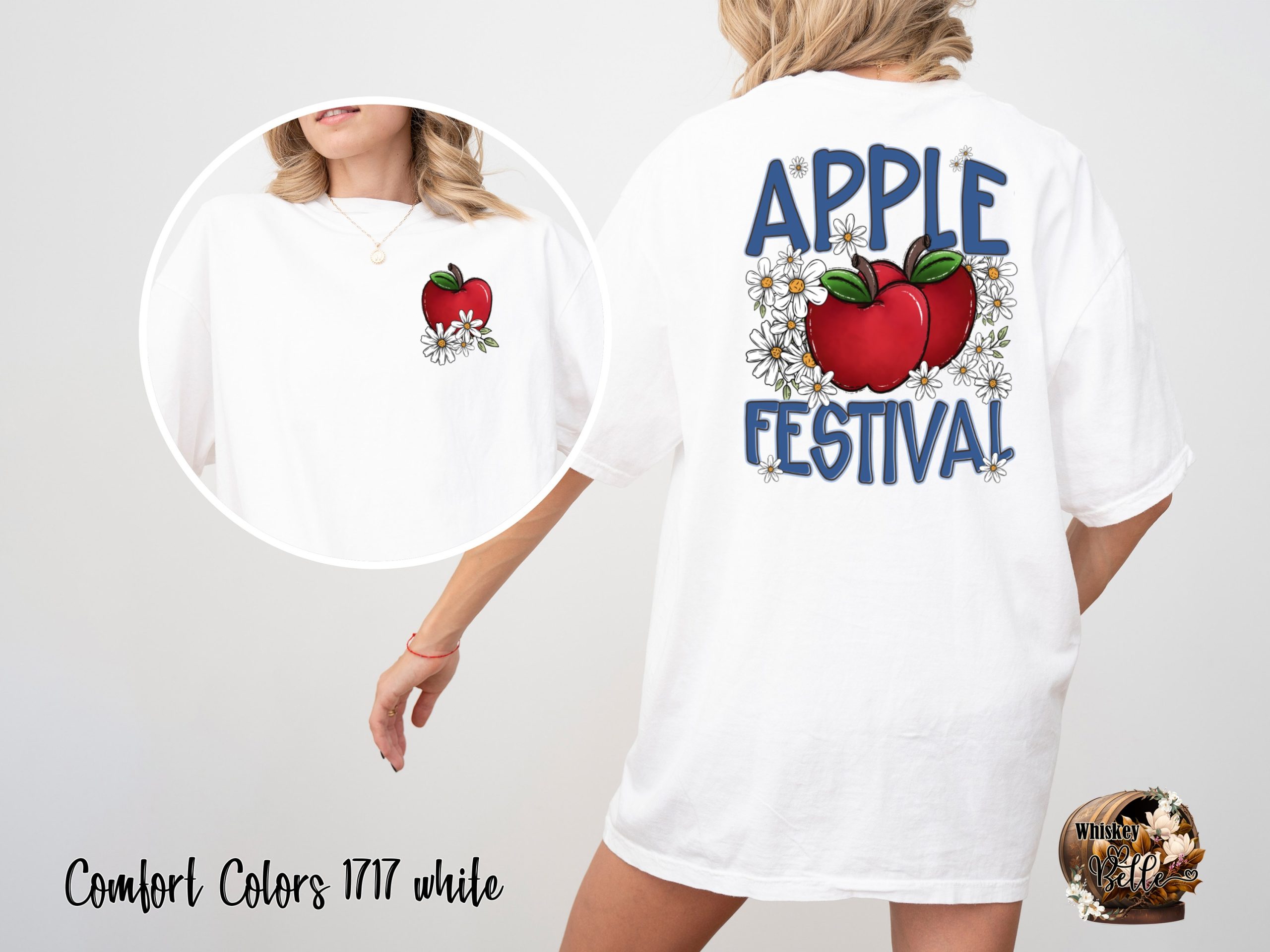 Comfort Colors C1717 Apple Festival T-Shirt, Fall Harvest Shirt, Floral Apples Tee, Autumn Festival Top, Orchard Visit, Cute Graphic T Shirt