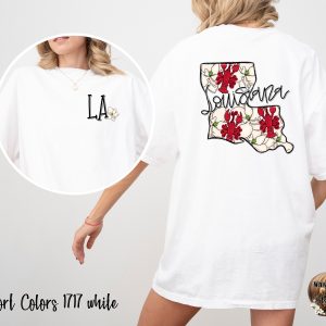 Louisiana T-Shirt, Crawfish Shirt, Magnolia T-Shirt, LA State Tee, Southern Pride, State Flower Shirt, Louisiana Gift, Unique T-Shirt