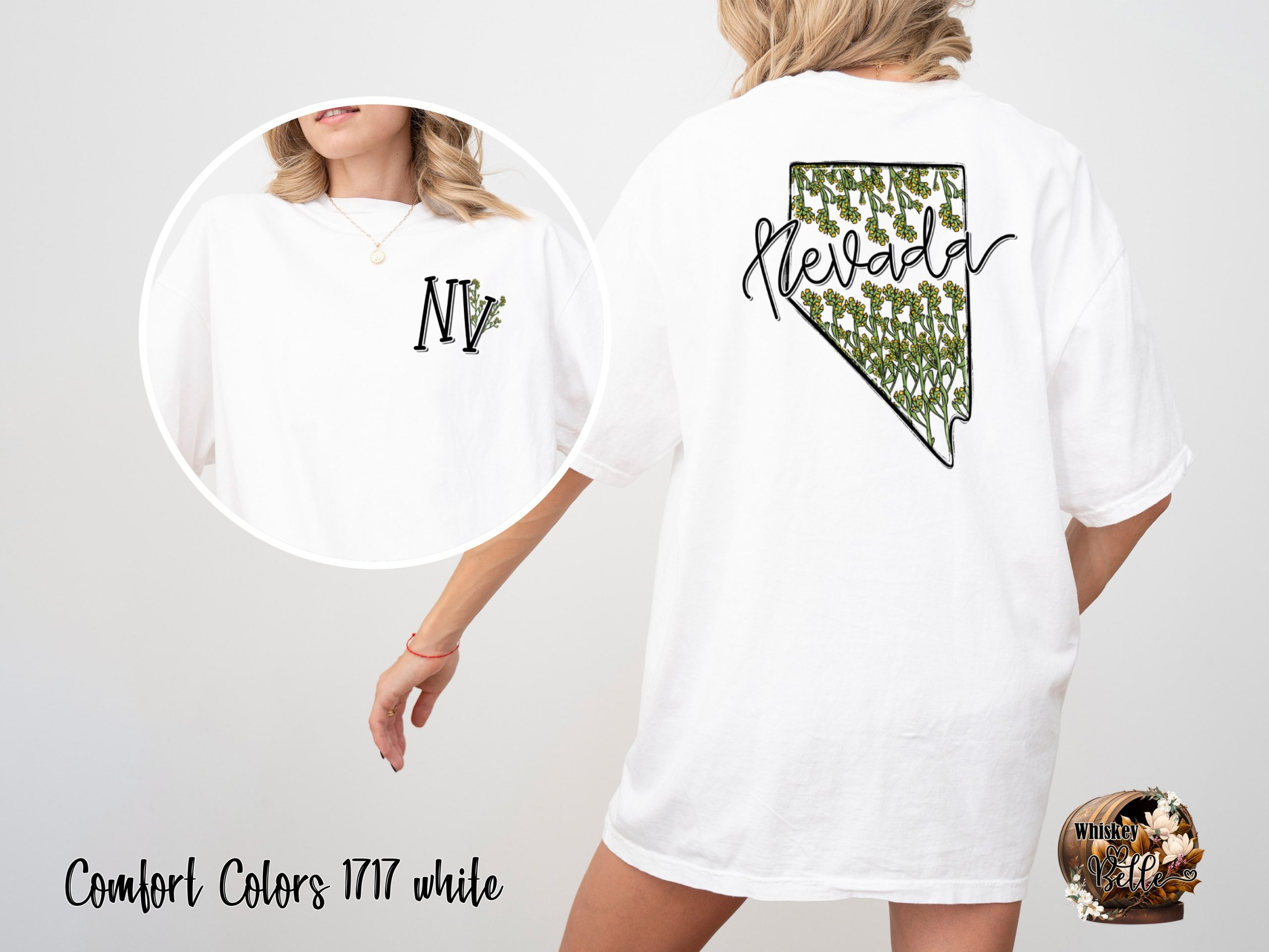 Nevada Wildflower T-Shirt, Floral State Pride Tee, NV Graphic Tee, Western Flower Shirt, Desert Bloom T Shirt, Gift Idea T-Shirt