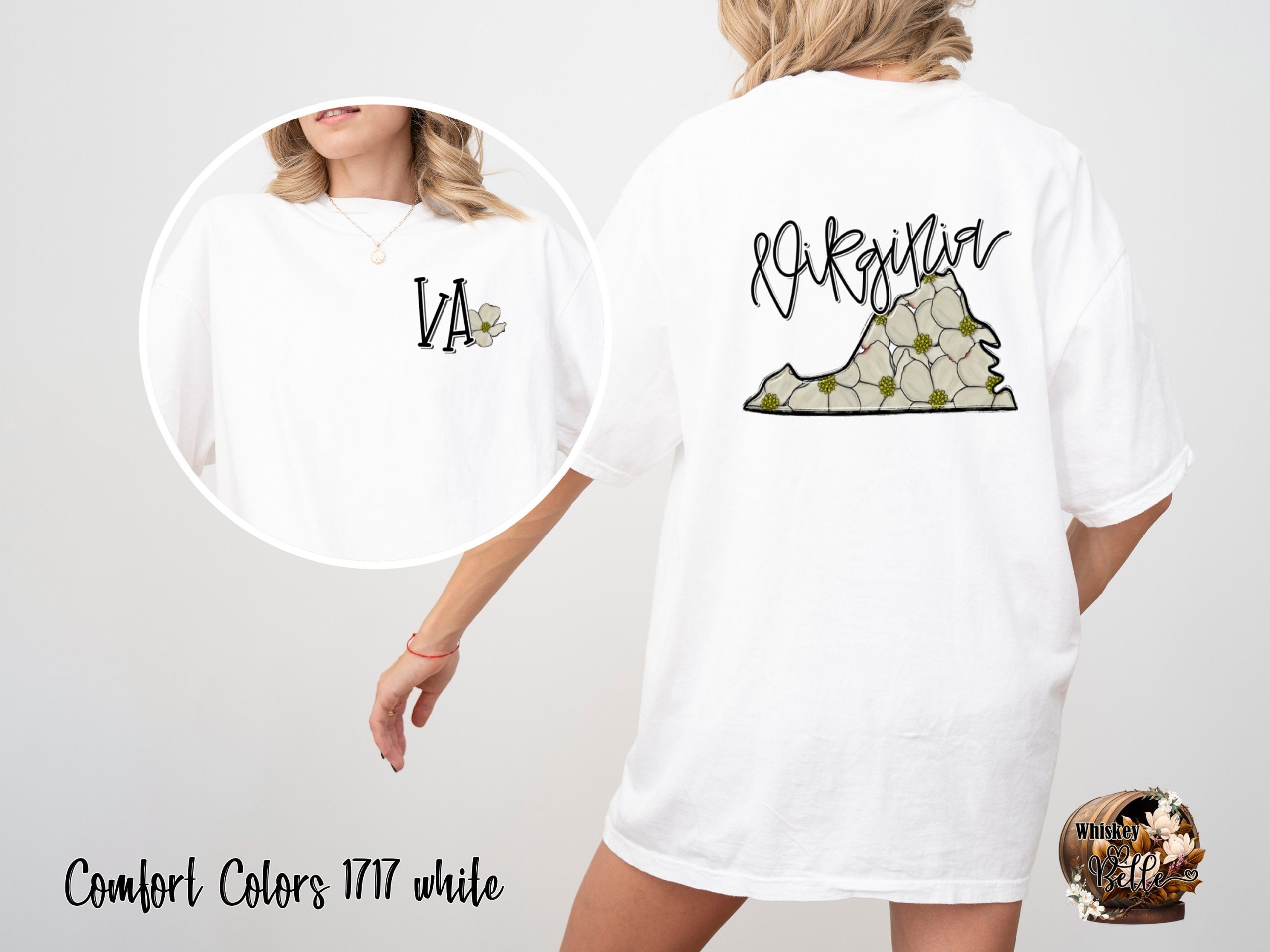 Virginia State Flower T-Shirt, Dogwood Blossom Shirt, VA Gift Tee, Floral State Pride, Virginia Lover, Comfort Colors T Shirt