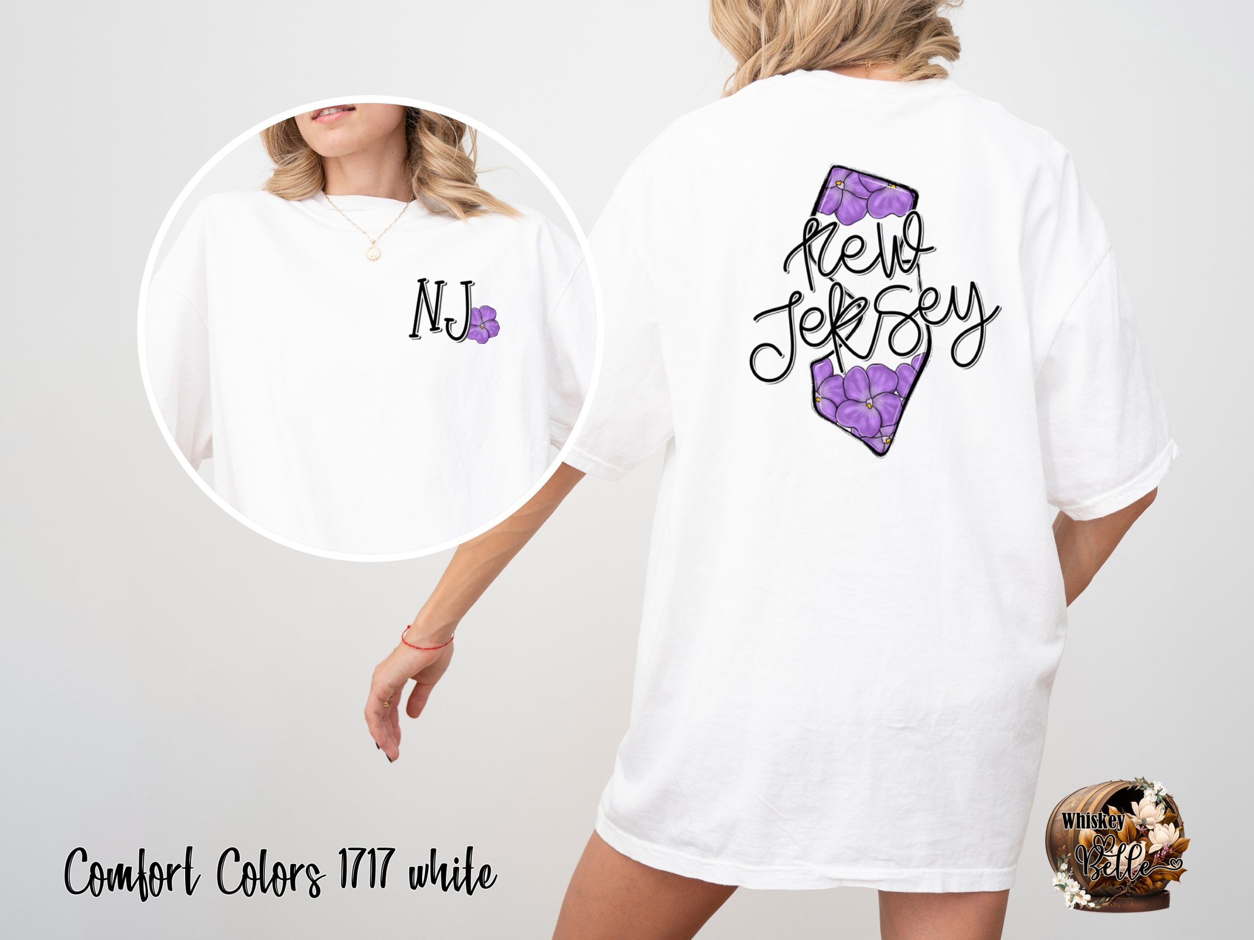 New Jersey T-Shirt, Floral NJ Shirt, State Pride Shirt, New Jersey Gift, NJ Flowers T-Shirt, Jersey Lover Gift, Jersey TShirt, Jersey Girl