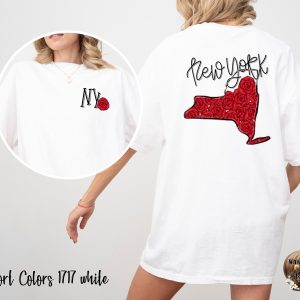 New York Rose T-Shirt, Floral NY Tee, City Pride Shirt, State Pride, New York Souvenir, Rose Design, Floral Shirt, NY Gift
