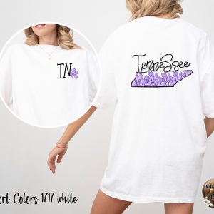 Comfort Colors C1717 Tennessee T-Shirt, TN Iris Flower Tee, Southern State Pride, Gift for Tennesseean, Botanical T Shirt, Trendy T Shirt