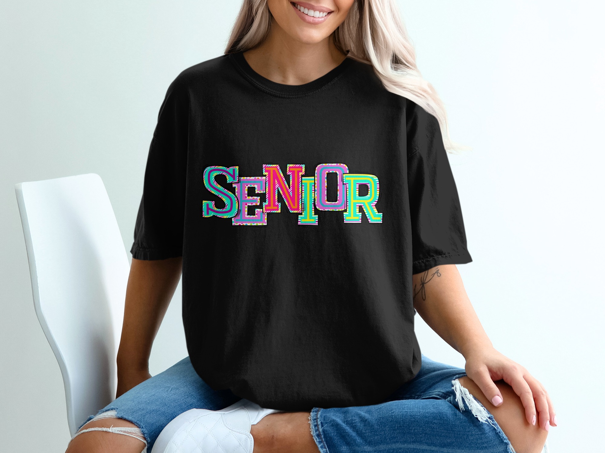 Senior T Shirt, Graduation Gift Idea, Class of 2024 T Shirt, College High School Grad Tee, Trendy Senior T Shirt, School Pride Shirt - Image 2