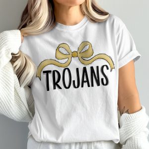 Trojans T-Shirt, Comfort Colors 1717, Trojans Bow Shirt, Trojans Team Shirt, Trojans Fan Shirt, Football Season Shirt, Game Day Shirt