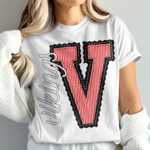 Vikings T-Shirt, Letter V Tee, Comfort Colors 1717, Team Spirit Shirt, Game Day Apparel, Vikings Fan Gift, Sports Lover Top