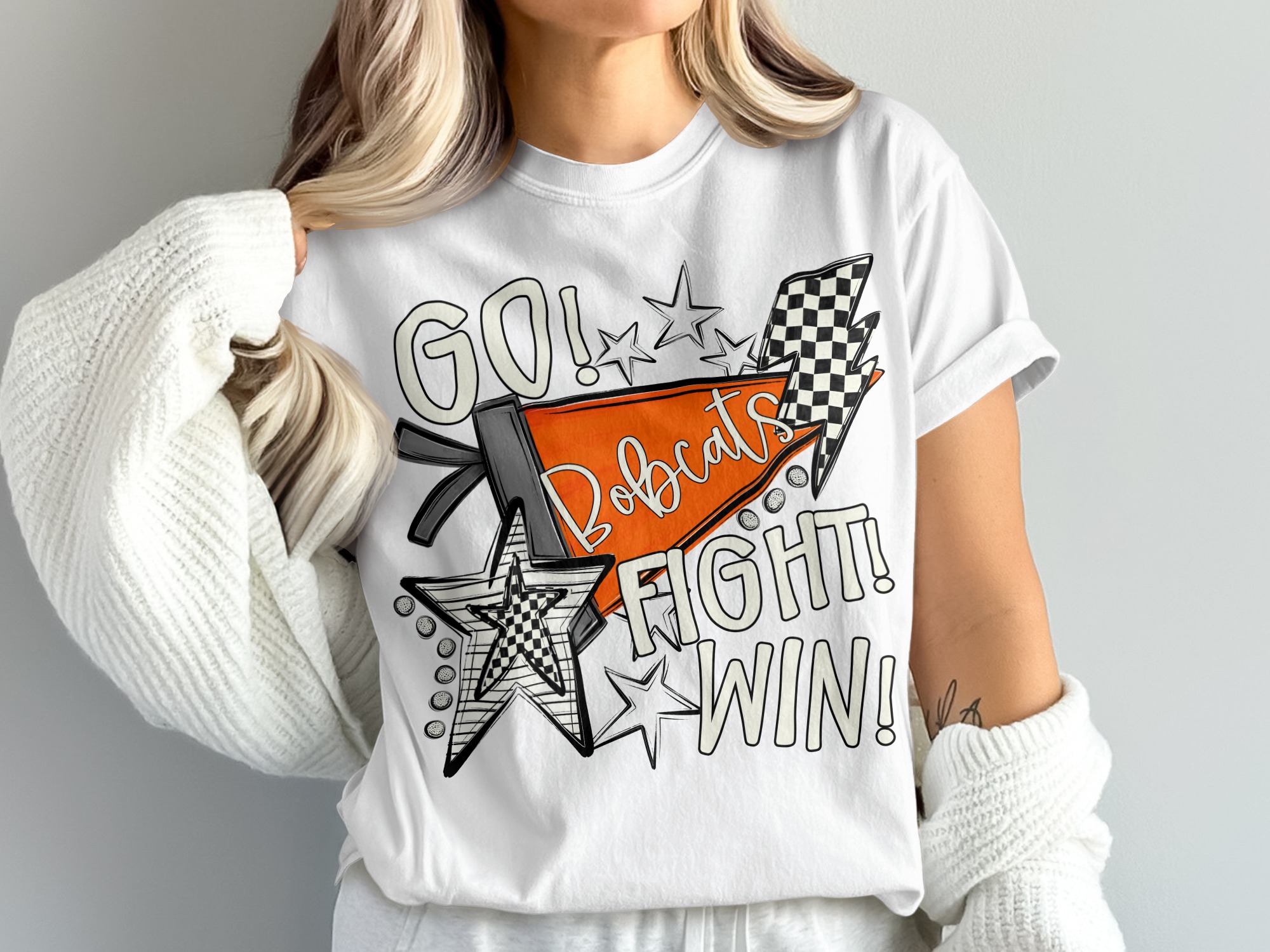 Bobcats T-Shirt, Go Bobcats Fight Win, Comfort Colors 1717, Game Day Shirt, Spirit Tee, College Apparel, Team Pride, Fan Gift