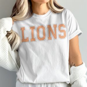 Lions T-Shirt, Comfort Colors 1717, College Letter Tee, Team Spirit Shirt, University Gift, Sports Fan Apparel, Graphic T-Shirt, Trendy Top
