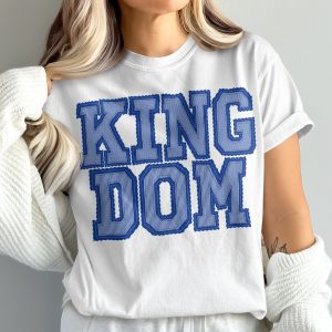 Kingdom Comfort Colors 1717 T-Shirt, Trendy Graphic Tee, Royal T Shirt, Blue Patterned Tee, Casual Shirt, Minimalist Design, Fashion Top
