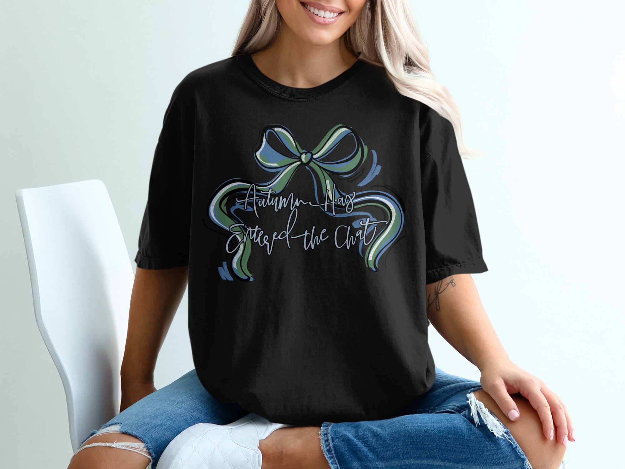 Autumn Has Entered the Chat T Shirt, Trendy Graphic Tee, Seasonal T-Shirt, Fall T Shirt, Cute Autumn Tee, Gift For Autumn Lovers - Image 2