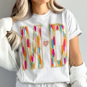 HD Initial T Shirt, Comfort Colors 1717, Gold Letters Tee, Heart Initial Shirt, Colorful Initial T-Shirt, Custom Initial T-Shirt