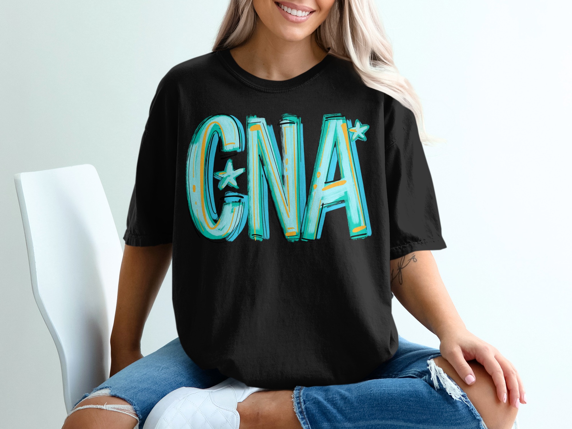 CNA T-Shirt, Certified Nursing Assistant Tee, Nurse Gift Idea, Comfort Colors 1717, Cute CNA Shirt, Gift For Nurses, CNA Appreciation - Image 3