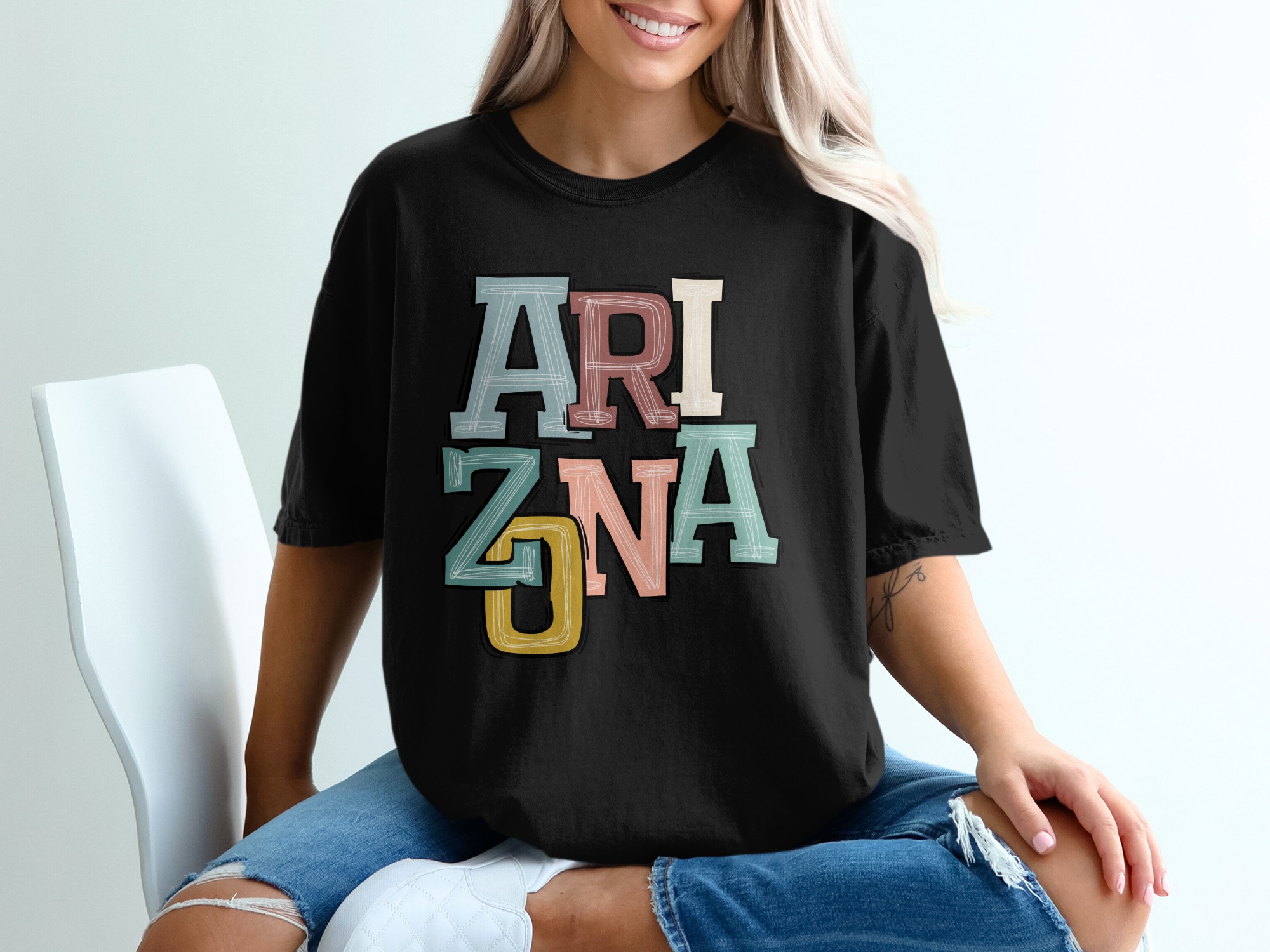 Arizona T-Shirt, Cute State Shirt, Colorful Arizona Tee, Travel T Shirt, Southwest Gift, Souvenir Shirt, Graphic Tee, Arizona Lover Shirt - Image 2