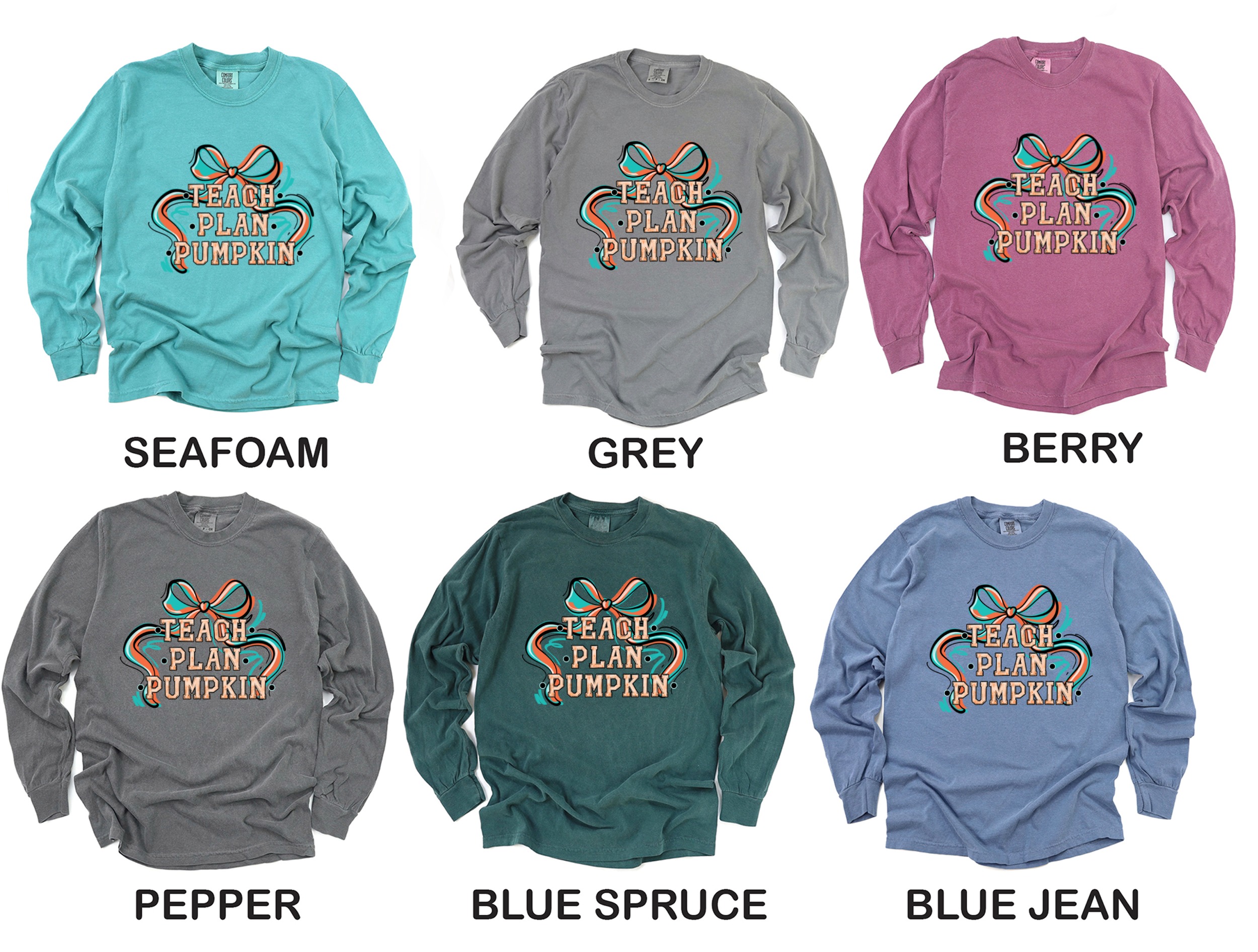 Teach Plan Pumpkin Long Sleeve T-Shirt, Teacher Fall Shirt, Autumn Apparel, Thanksgiving Clothing, Holiday Shirt, Gift For Teacher - Image 3