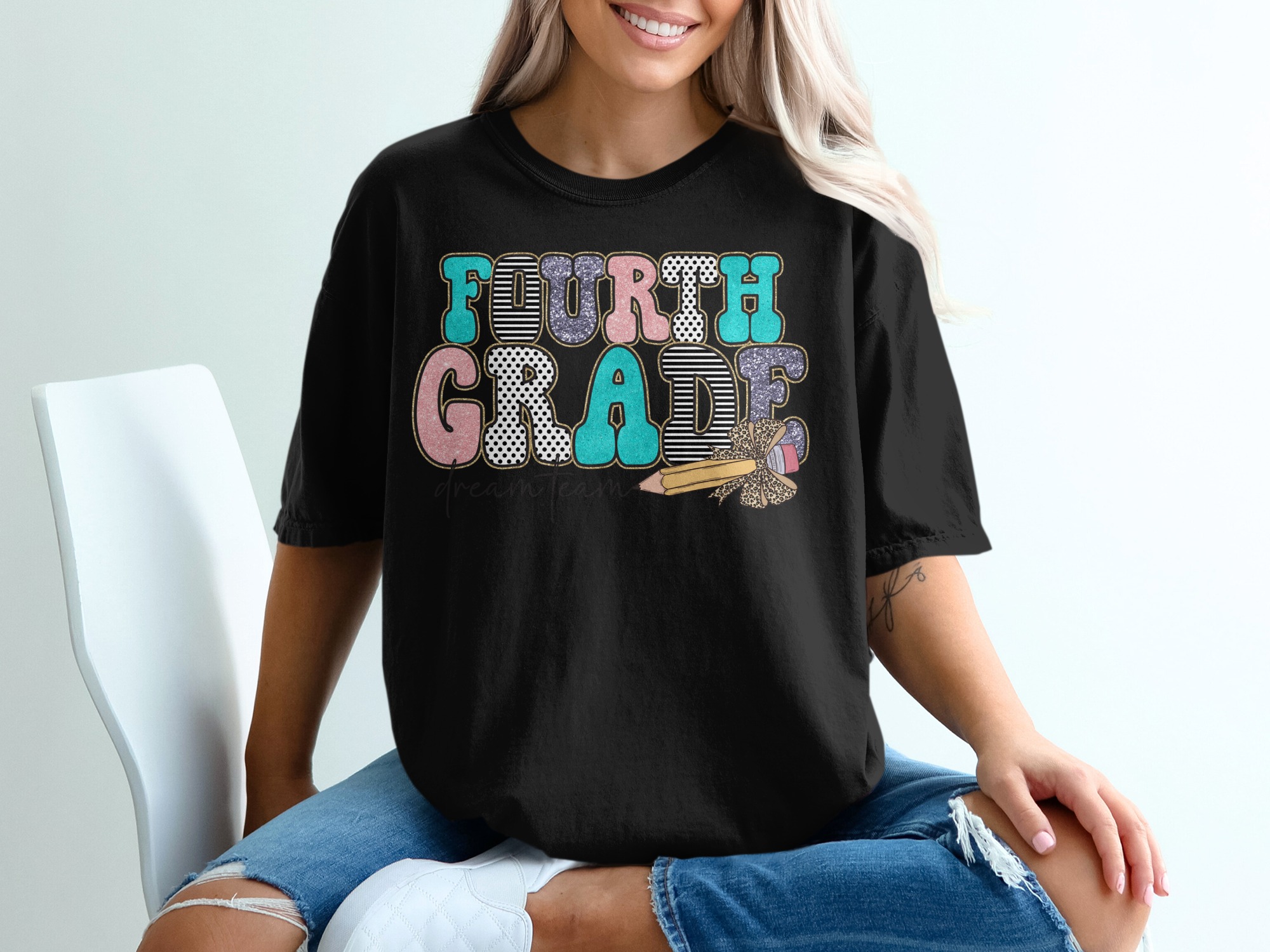 Fourth Grade Dream Team T Shirt, Cute Teacher Shirt, Back to School Shirt, Fourth Grade Team Shirt, Teacher Appreciation Shirt, 4th Grade - Image 2