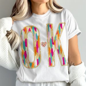 Ok T-Shirt, ok with Heart T-Shirt, Comfort Colors 1717, Colorful ok Shirt, ok Graphic Tee, Trendy T Shirt, Positive Vibes Shirt, Gift for