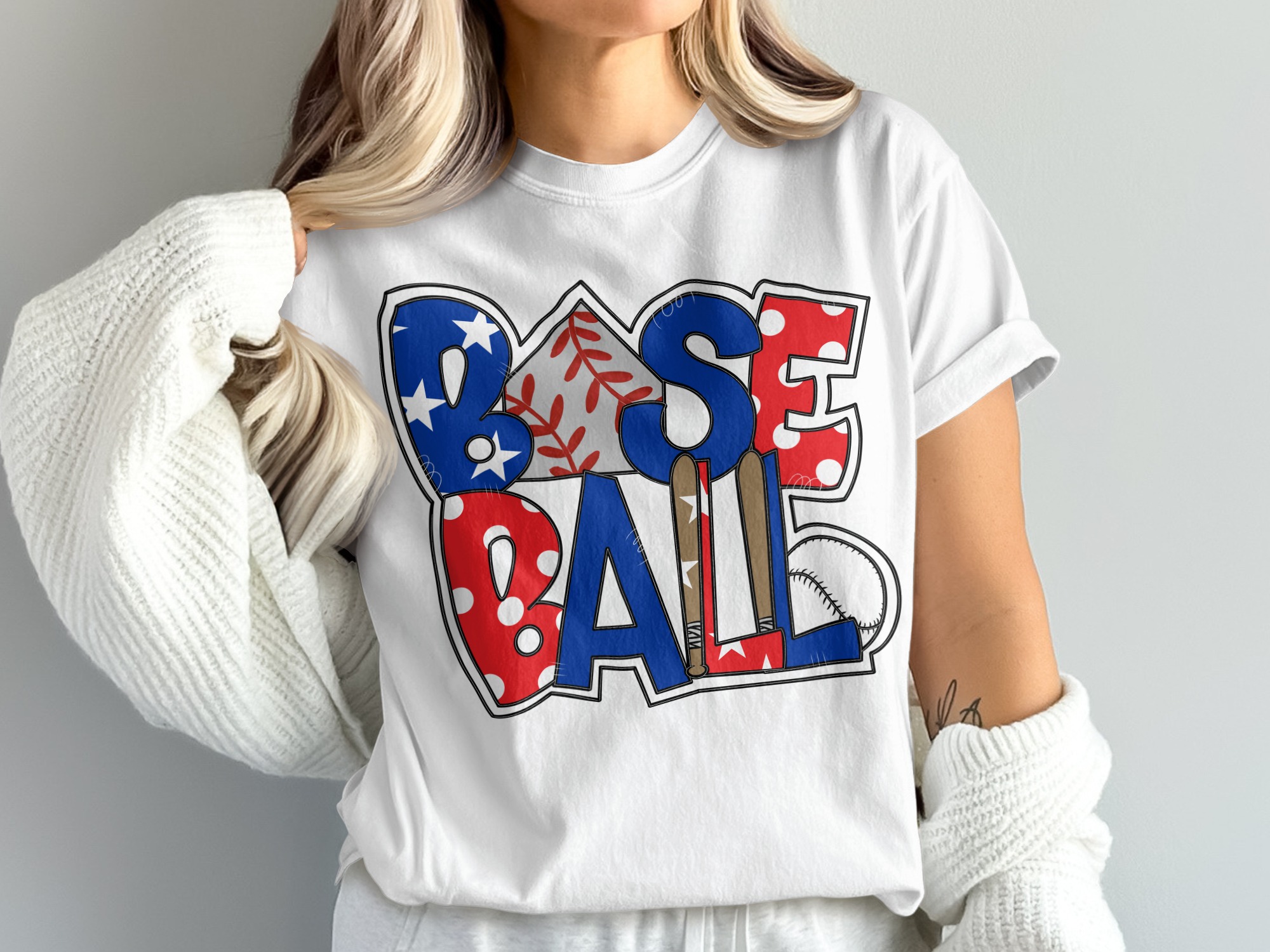 Baseball T-Shirt, Patriotic Tee, Comfort Colors 1717, USA Pride, Stars and Stripes, American Sports Fan Gift, Baseball Lover Shirt