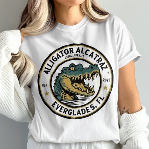 Alligator Alcatraz Everglades Florida Est 2025 Graphic T-Shirt